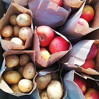 Äpfel und Kartoffeln im Haus Helena